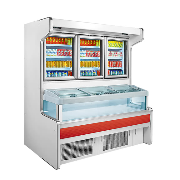 supermarket refrigerator combined freezer